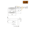 Zamek meblowy 004 - ZMB3 - wierzchni niklowany